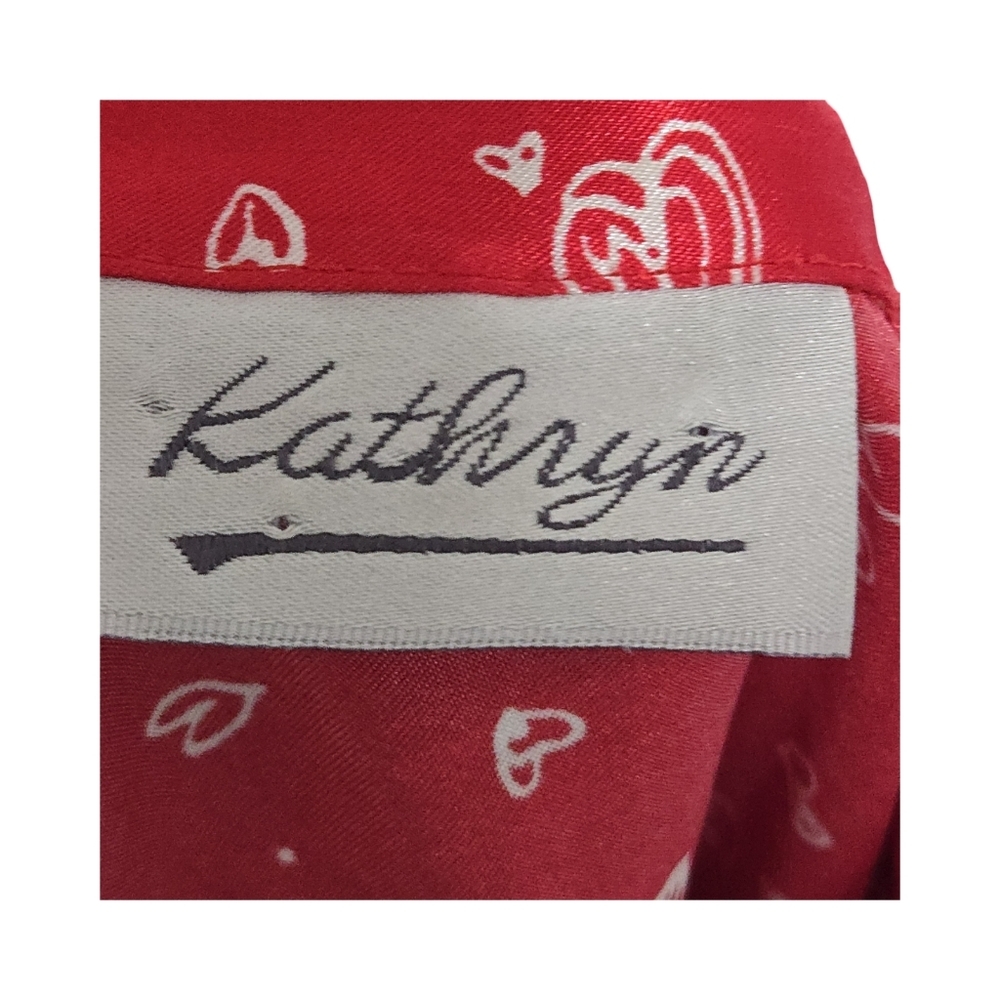 Sleep Satiny Red Button Down Nightshirt Size XL - Picture 4 of 4